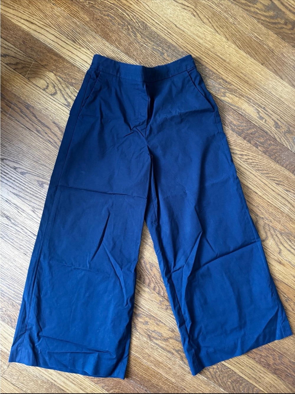 Babaton Deep Navy Wide-Leg Trousers